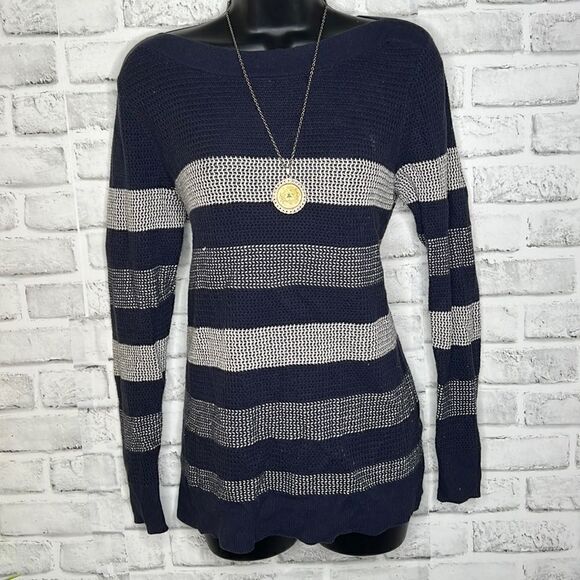 Market & Spruce Tawnee Cotton Blend Waffle Knit Pullover Sweater Size Small - Picture 1 of 6